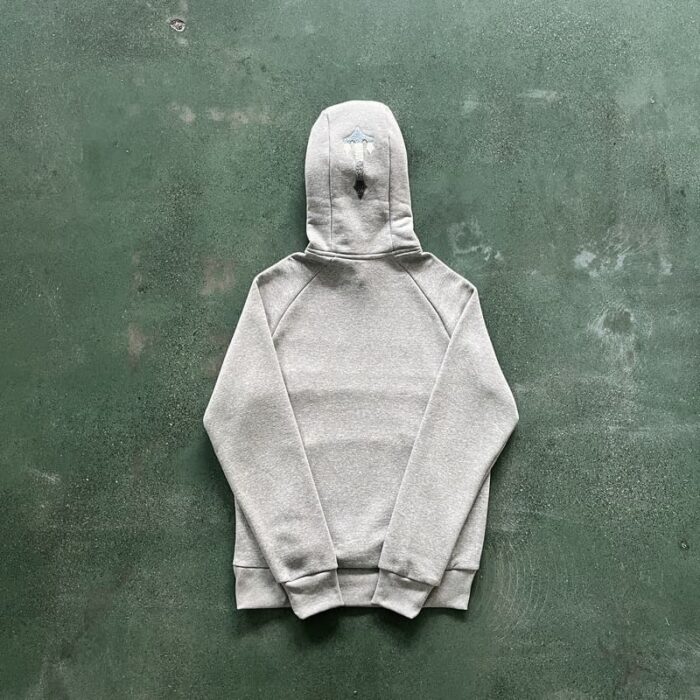 Set Trapstar Chenille Decoded 2.0 Hoodie Grey/Ice Blue - Image 4