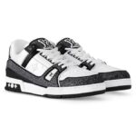 Louis Vuitton Trainer Black Rhinestone Sneakers - Image 2