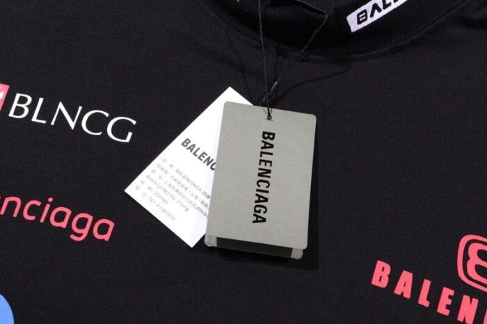 T-shirt Balenciaga Top League Oversized Black - Image 8