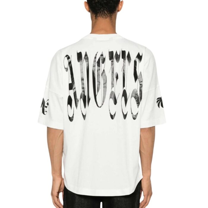 T-shirt Palm Angels Oversized with White Logo Print - Image 5