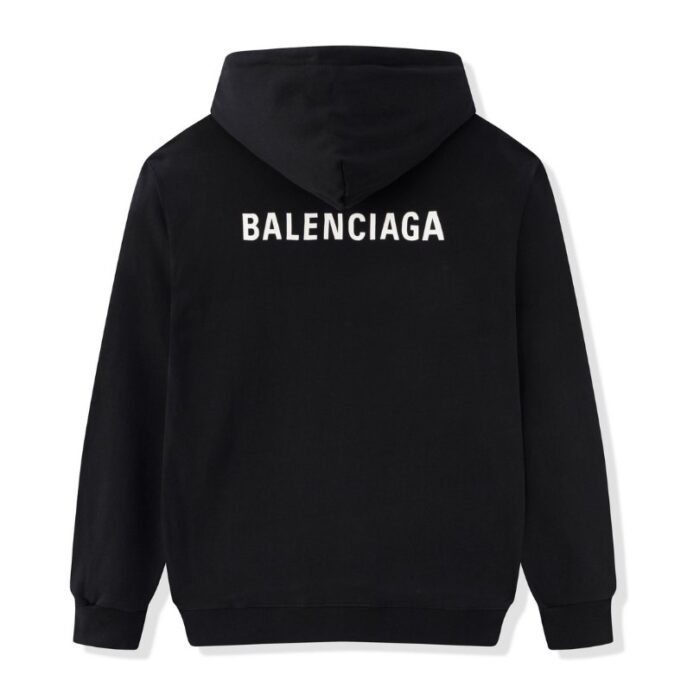 Balenciaga Classic Logo Hoodie Black BL008 - Image 2