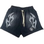 Hellstar Flame Shorts Black