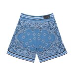 Amiri Bandana Crochet Basketball Shorts Blue - Image 2