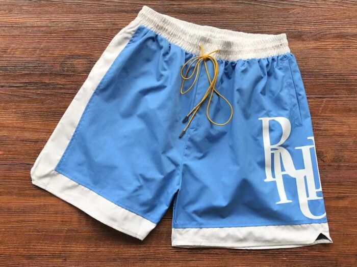 Rhude Side Logo Shorts Blue - Image 2