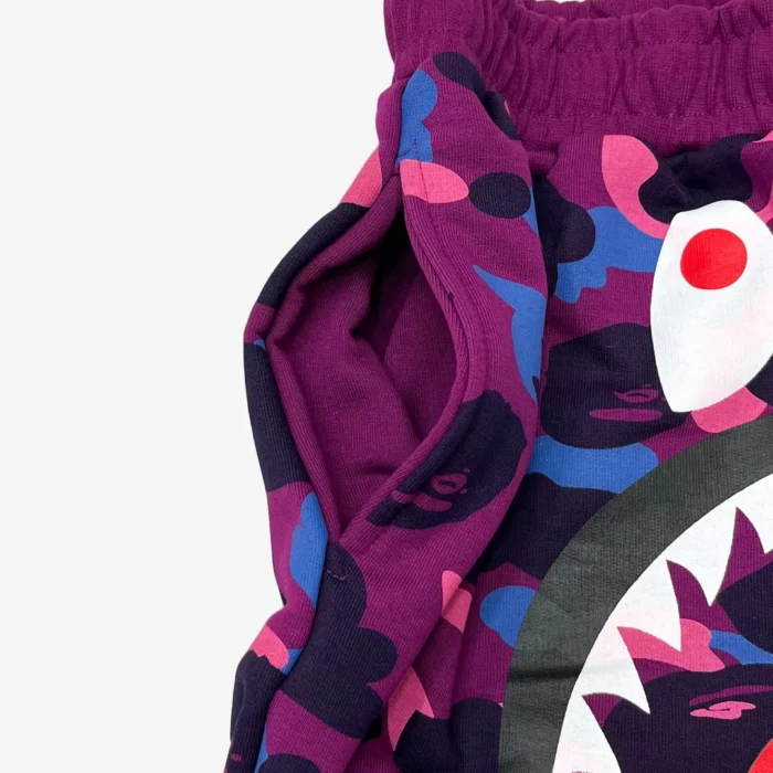 Shorts Bape Camo Shark Shorts Purple - Image 5