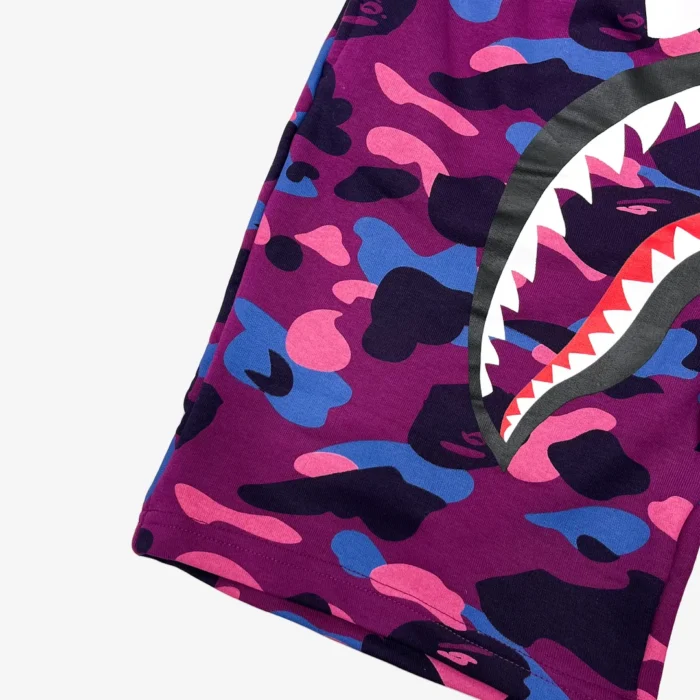 Shorts Bape Camo Shark Shorts Purple - Image 3