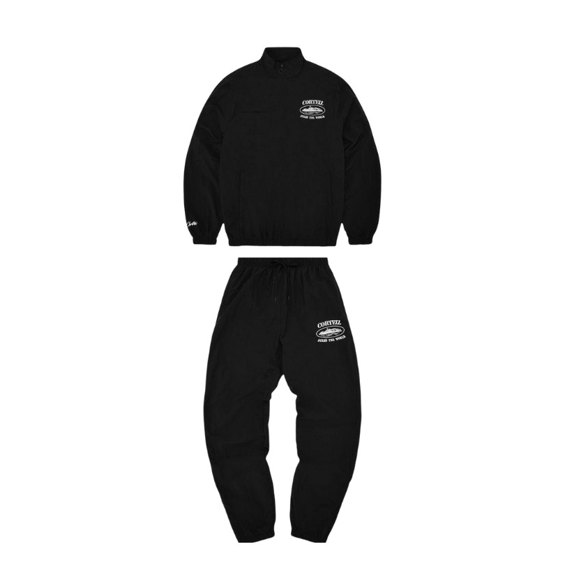 dfvdfv5363.jpg Set Corteiz Shukushuku Tracksuit Black - Image 1