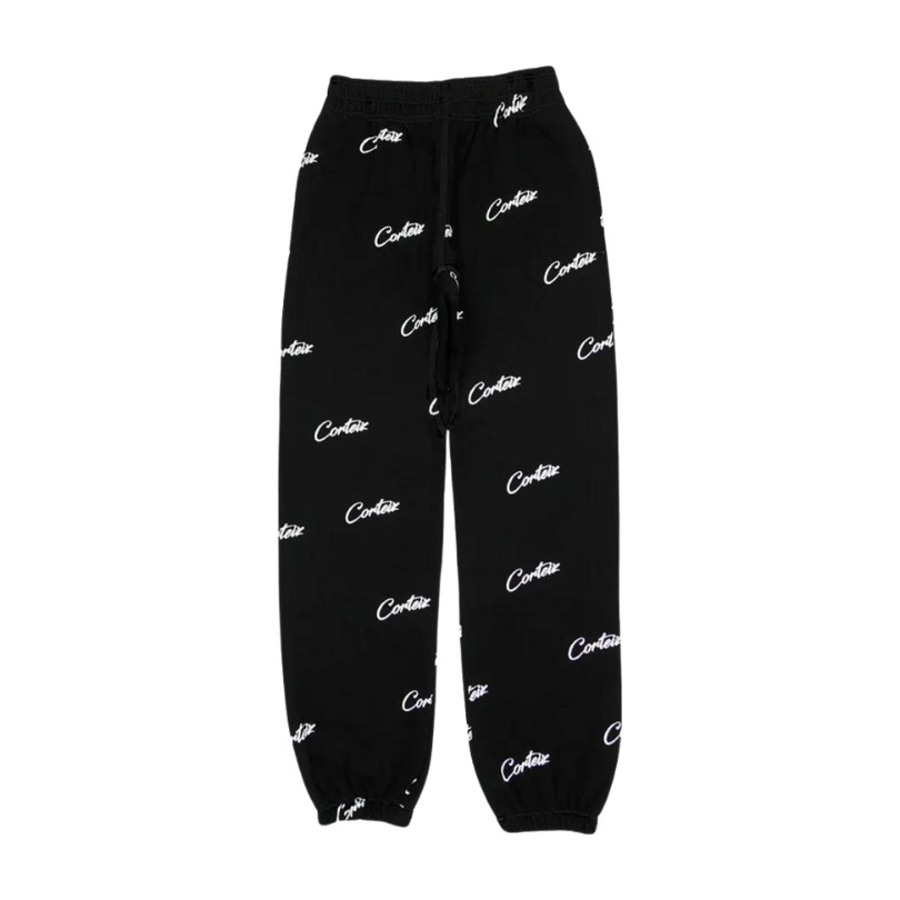 erregr.jpg Corteiz All Over Print Joggers Black - Image 1