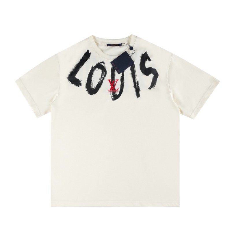 fvdf-4.jpg T-shirt Louis Vuitton Brushstroke Logo White - Image 1