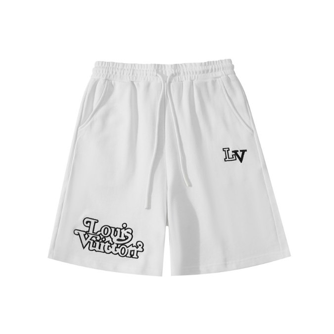 sdsd.jpg Shorts Louis Vuitton LV White Black Logo - Image 1