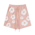 Shorts Denim Tears White Clouds Black Pink