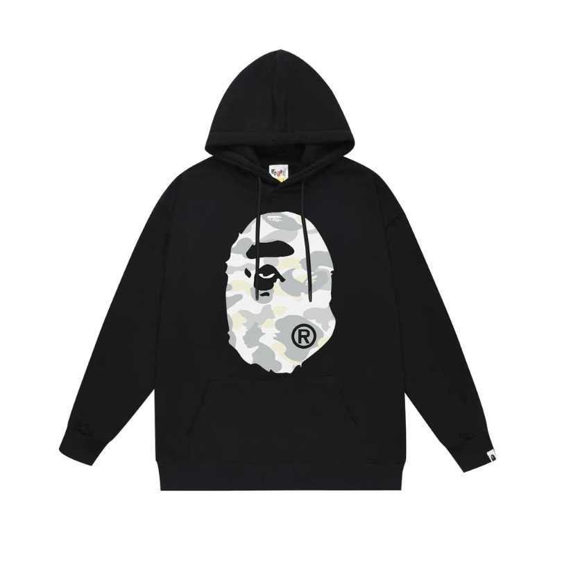 EFWE32-1.jpg Hoodie Bape Camo Ape Head Black BP059 - Image 1