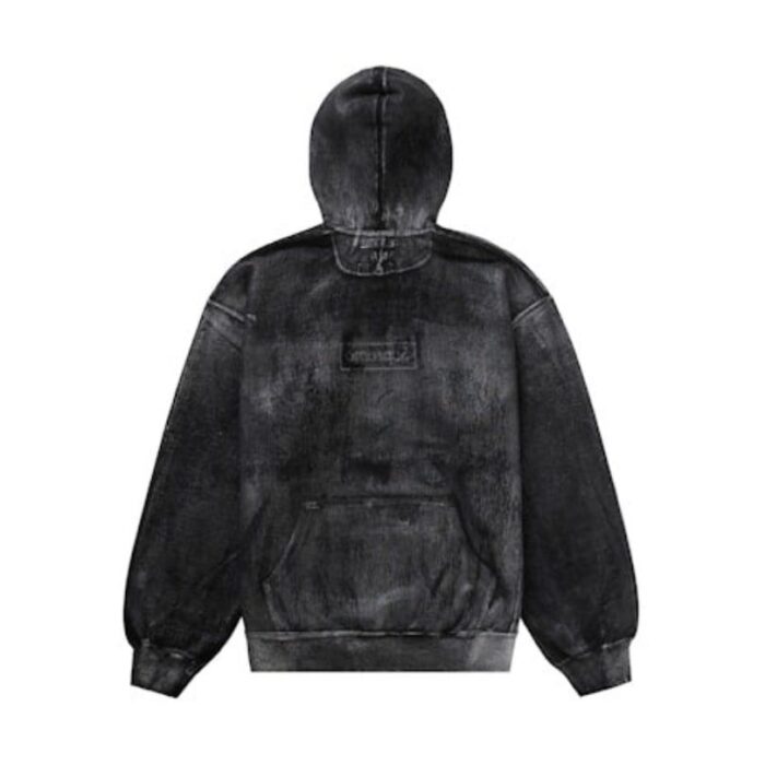 Hoodie Supreme Washed Black SP066 - Image 2