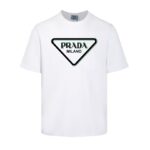 T-shirt Prada Milano Triangle Logo White PD021