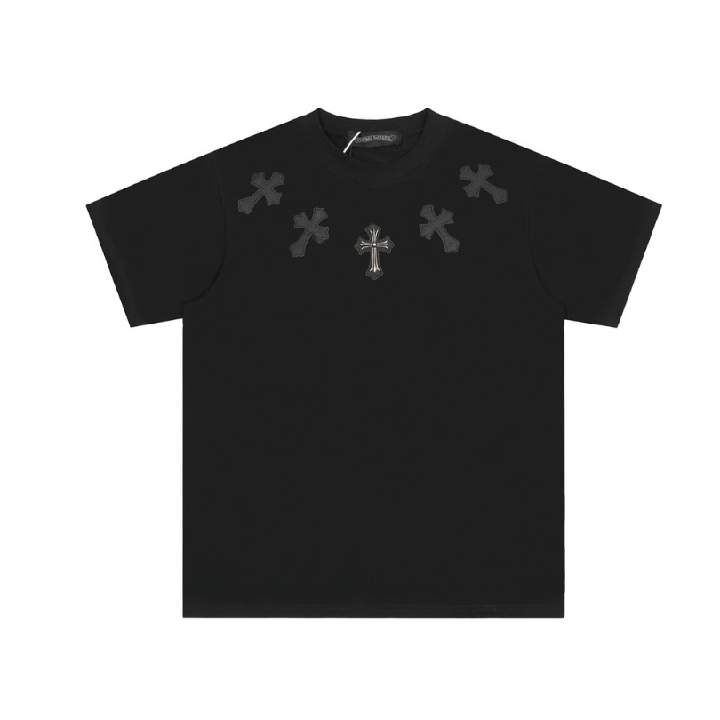 dfvdfv-1-1.jpg T-shirt Chrome Hearts Cross All Black CH013 - Image 1