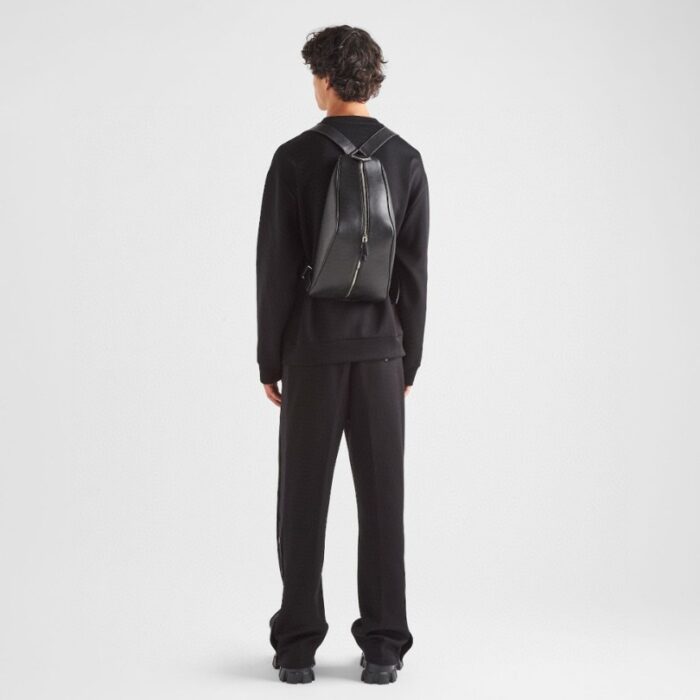Sweatshirt Prada Black Logo Crewneck PD045 - Image 14