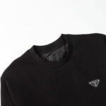 Sweatshirt Prada Black Logo Crewneck PD045 - Image 5