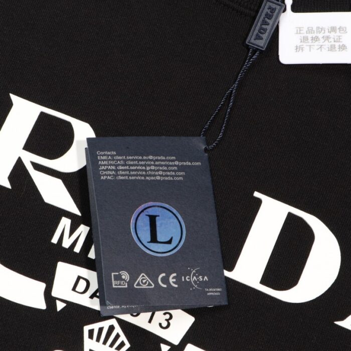 Sweatshirt Prada Milano Black Crewneck PD026 - Image 9