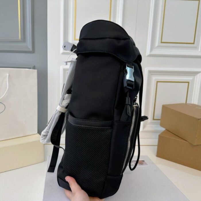 Backpack Prada Black Nylon with Drawstring Closure PD059 - Image 6
