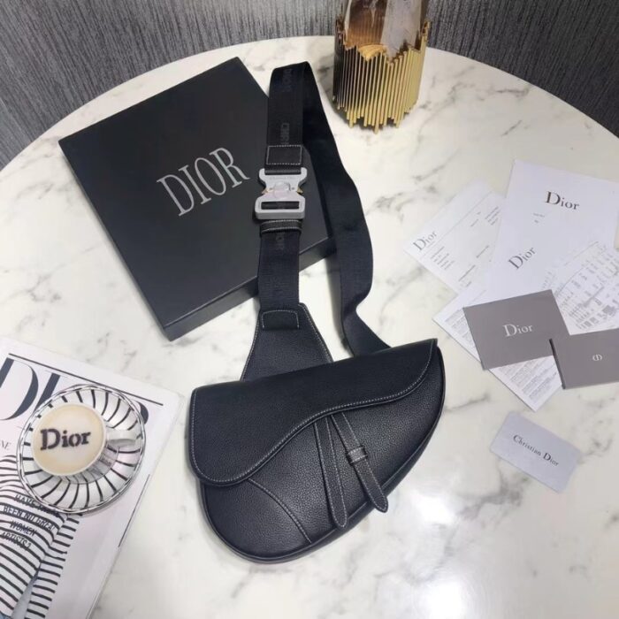 Bag Dior Black Leather Black DO035 - Image 2