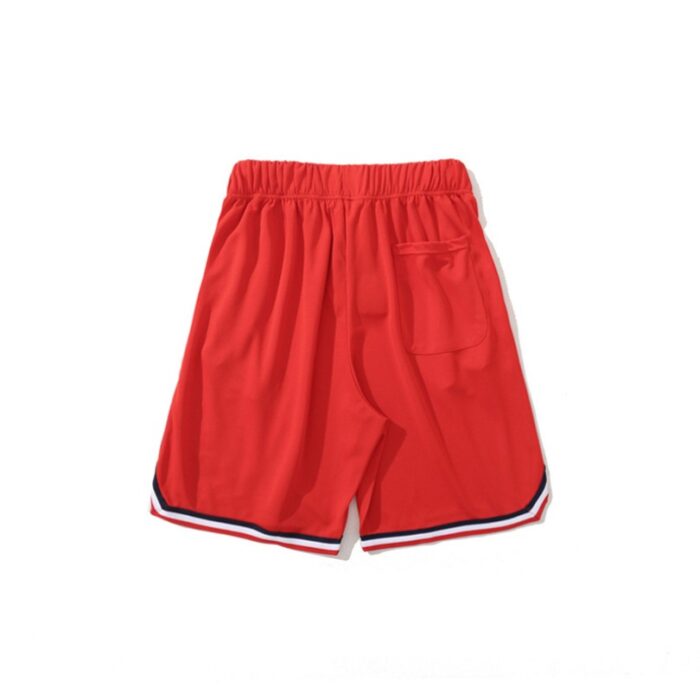 Shorts BAPE Busy Works Striped Trim Red BP029 - Image 2