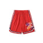 Shorts BAPE Busy Works Striped Trim Red BP029