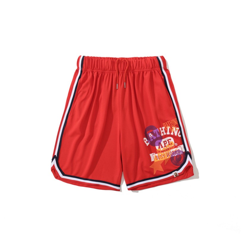 regerg-2-1.jpg Shorts BAPE Busy Works Striped Trim Red BP029 - Image 1