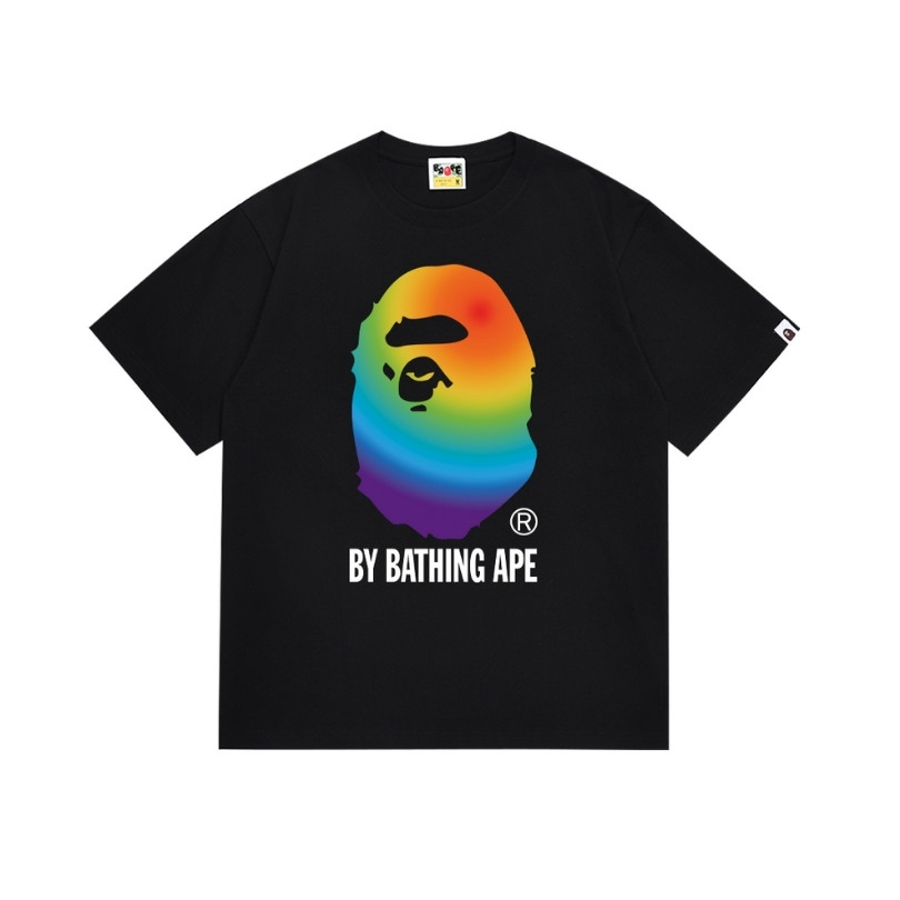 sdcsdc-3.jpg T-shirt BAPE Rainbow Ape Head Black BP049 - Image 1