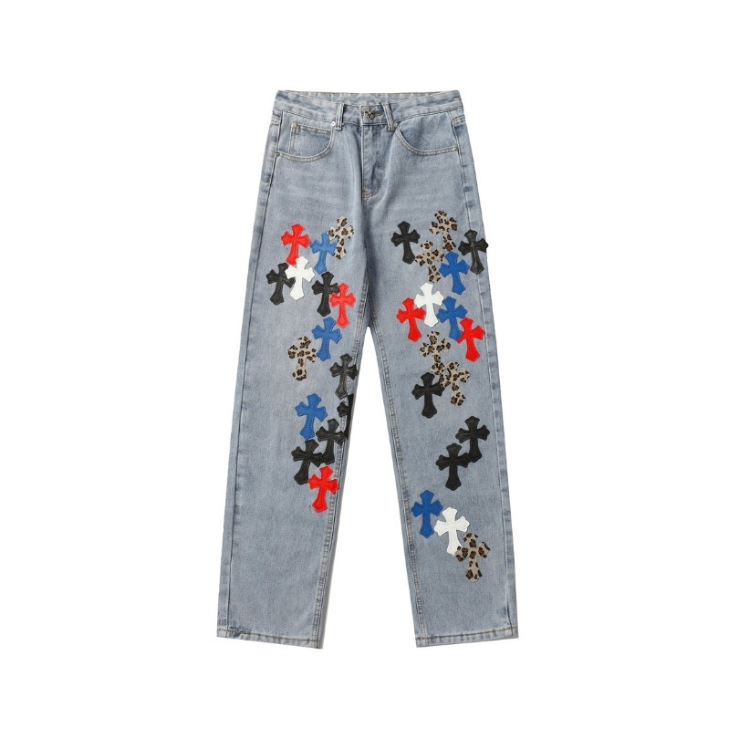 sddfg-13.jpg Jeans Chrome Hearts Multicolor Cross Patch CH022 - Image 1