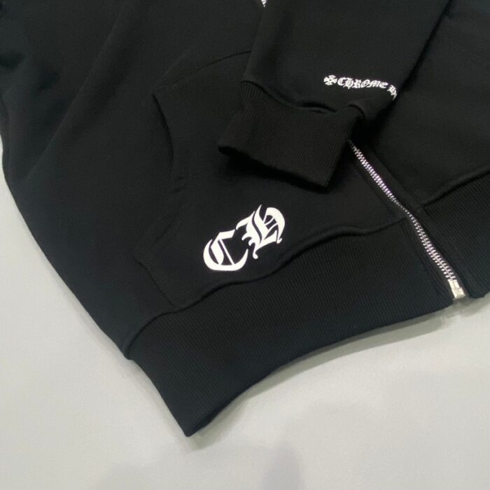Hoodie Chrome Hearts Cross Zip Black CH064 - Image 6
