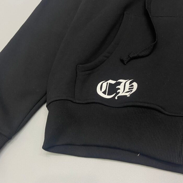 Hoodie Chrome Hearts Cross Zip Black CH064 - Image 7