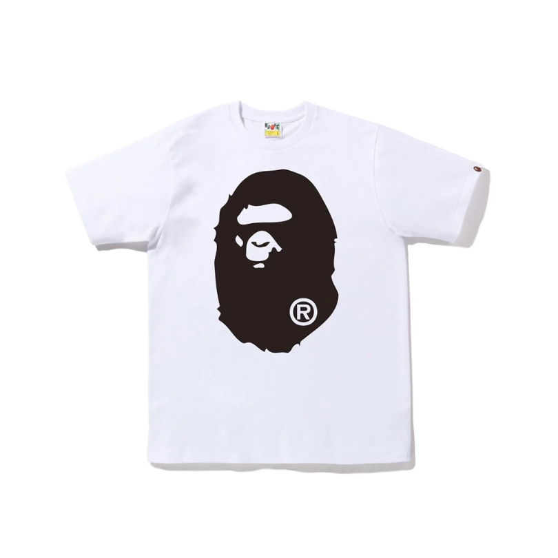 sdffg325-1.jpg T-shirt BAPE Classic Ape Head White BP076 - Image 1