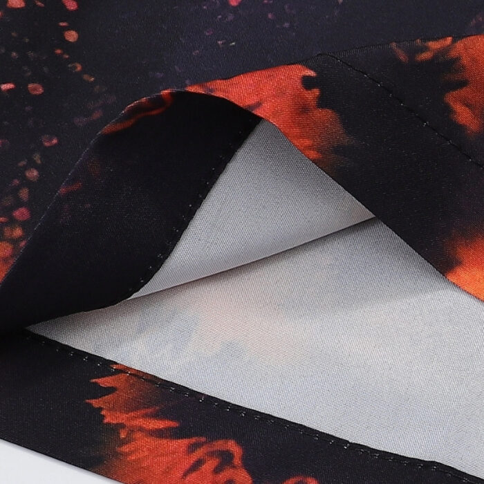Shirt Prada Orange Black Graphic Print PD031 - Image 8