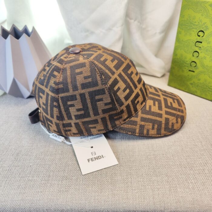 Cap Fendi Brown Monogram Adjustable FE001 - Image 7