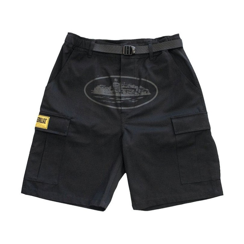 sdfsdf8023-8.jpg Shorts Cargo Corteiz Guerillaz Black Edition CZ005 - Image 1