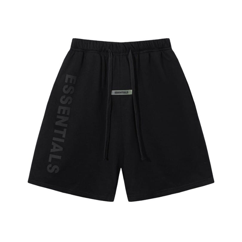 sdsgdfg2560-1.jpg Shorts Essentials Black with Logo Print EST001 - Image 1