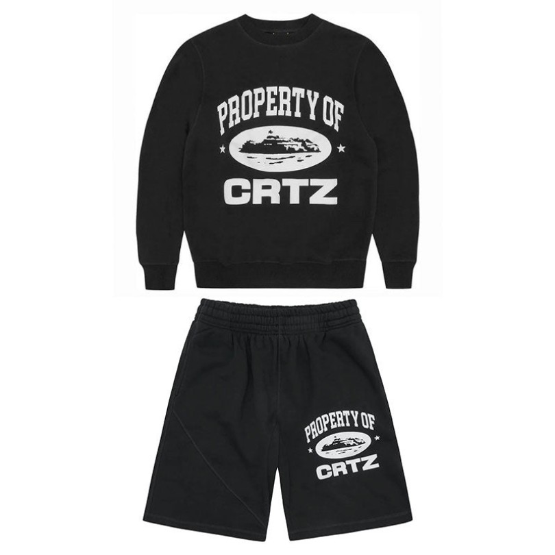 wefe9025-5.jpg Tracksuit Corteiz CRTZ Property Logo Black CZ003 - Image 1