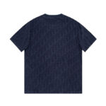 T-shirt Christian Dior Embossed Monogram Navy DO051 - Image 2