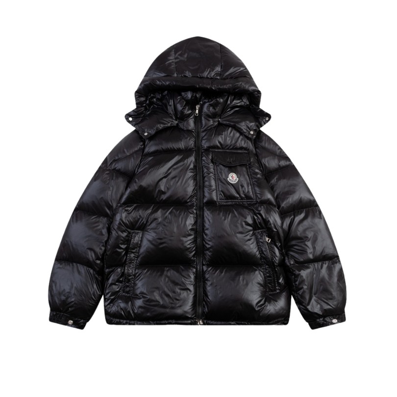 wegreg0215-14.jpg Jacket Puffer Moncler Black with Hood MCL013 - Image 1