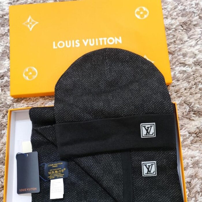 Louis Vuitton Beanie + Scarf LV122 - Image 2
