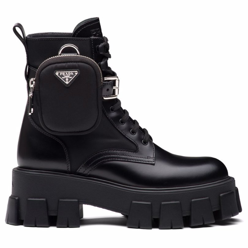 dvsdv453543-5 Boot Prada Moonlith leather boot with bag detail PD066 - Image 1