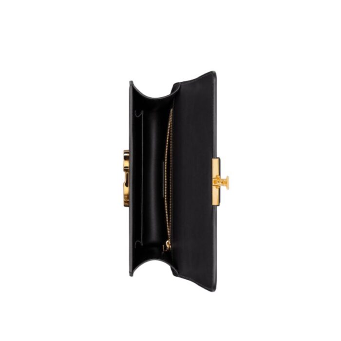 Shoulder Bag Dior 30 Montaigne Pelle di vitello Box nera DOW001 - Image 5
