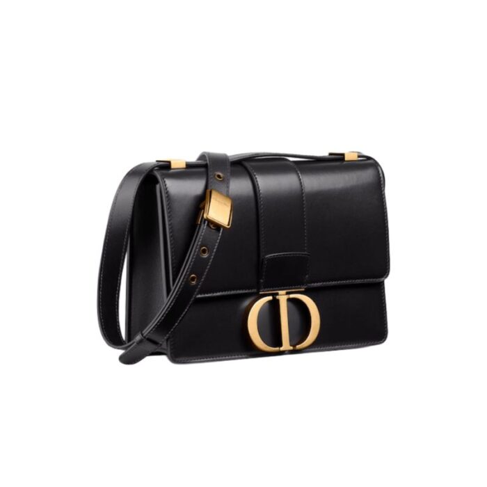 Shoulder Bag Dior 30 Montaigne Pelle di vitello Box nera DOW001 - Image 2