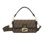 Shoulder Bag Fendi Baguette In Tessuto Jacquard FF Marrone FDW001