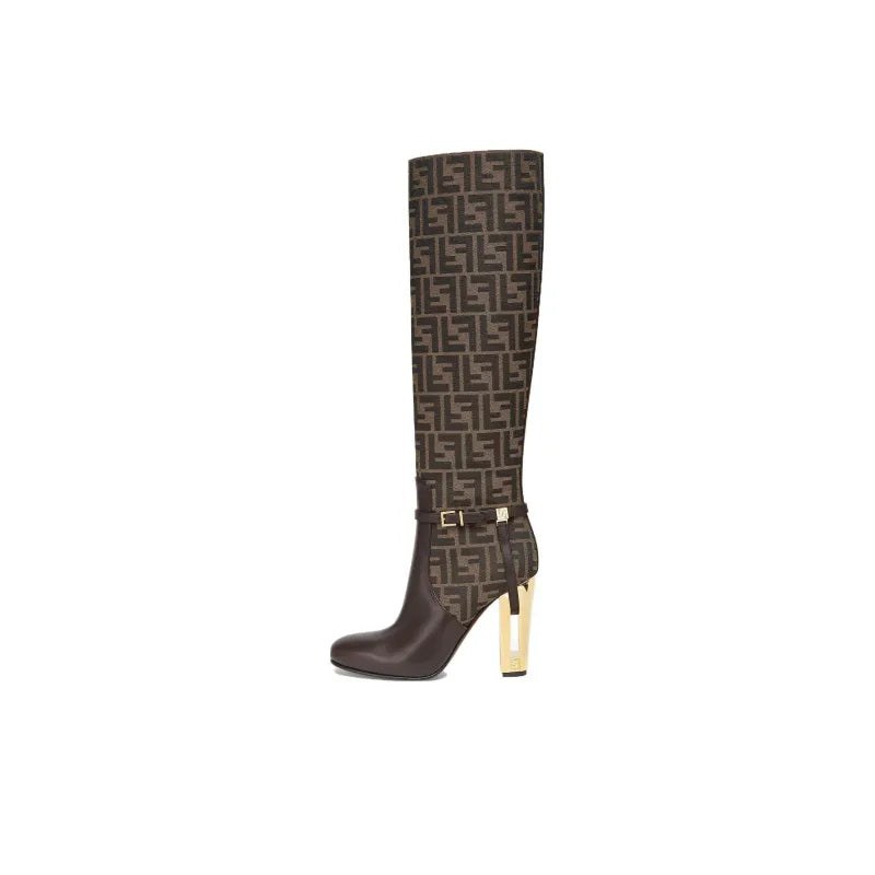 1 Fendi Delfina 110mm Knee High Boots FDW007 - Image 1