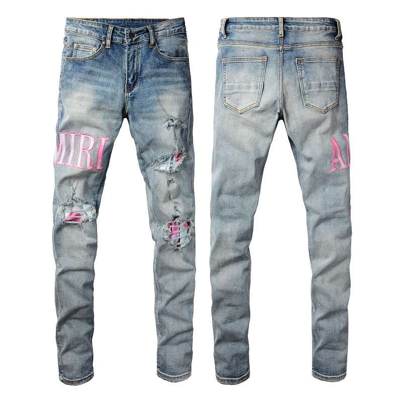 1 Jeans Amiri Slim Fit High Street Letter AM030 - Image 1