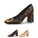 Louis Vuitton Madeleine Chunky High Heels LVW051 - Image 5