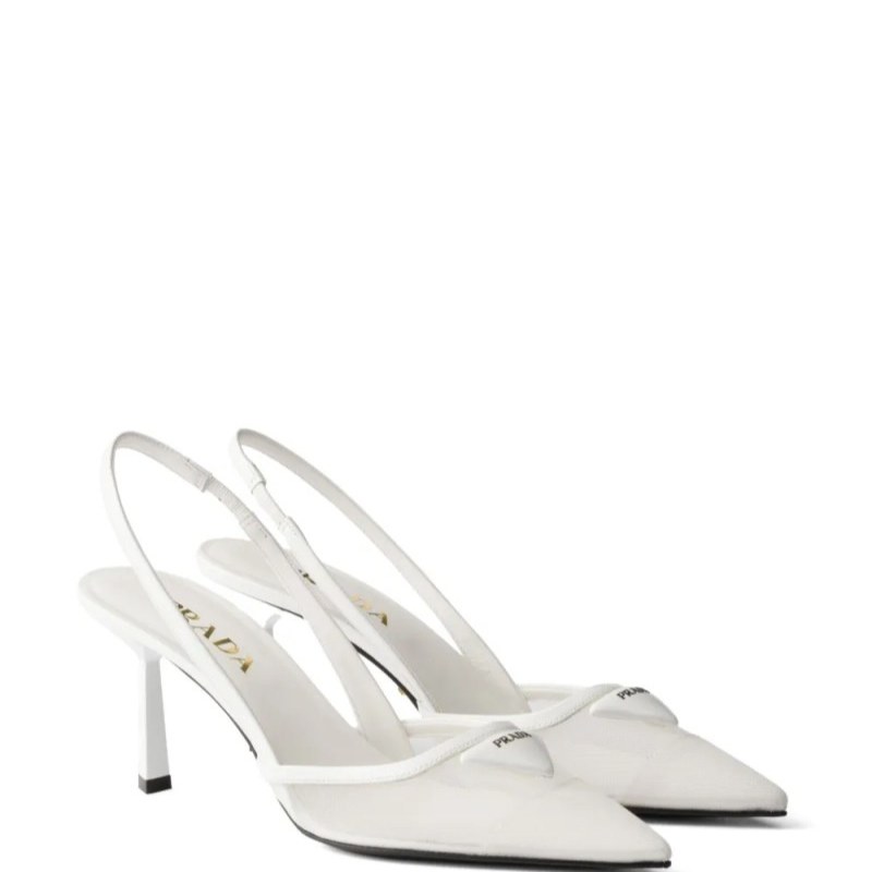 1 Prada High Heels 75mm White PD072 - Image 1