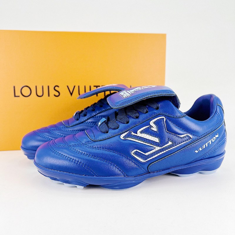 1 Louis Vuitton Footprint Soccer Shoes Blue LV151 - Image 1