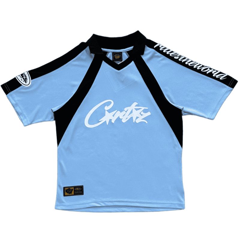1 T-Shirt Corteiz Alcatraz Football Blue CZ027 - Image 1